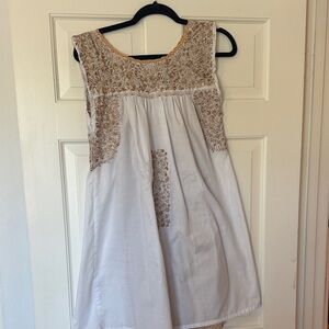 Elegant Cream and Gold Dress